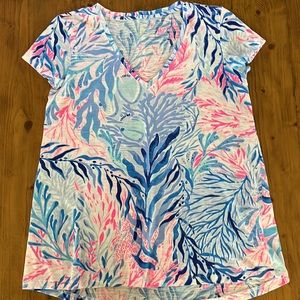 Lilly Pulitzer V Neck Etta Top